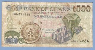 Ghana,  1000 Cedis,  2000,  F - Vf,  P 32e