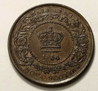 1864 Nova Scotia Half Cent 3637