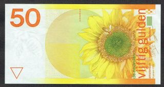 Netherlands 50 Gulden 1982 Au/unc Sunflower / Zonnebloem P96 2573103420