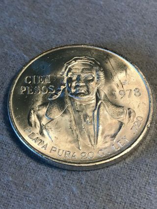 1978 Cien Peso Mexican Silver Mexico (79)