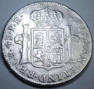 1781 PR 4R Spanish Silver 4 Reales Piece of 8 Real Colonial Pirate Treasure Coin 2