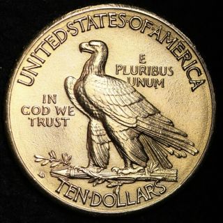 1910 - D Gold $10 Dollar Eagle CHOICE AU,  /UNC E368 KFFT 2