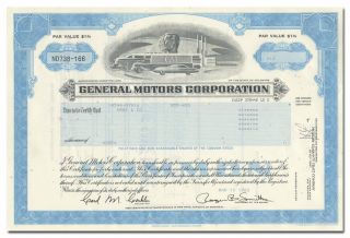 General Motors Corporation Stock Certificate