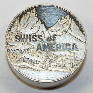 Swiss Of America " Bill Of Rights " 5 Oz.  999 Fine Silver Rolo Round