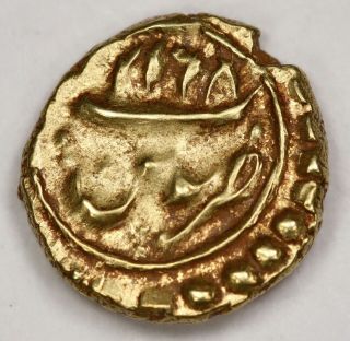 Mysore: Tipu Sultan,  Gold Fanam (0.  40g),  Patan,  Ah 1198,  Km - 128