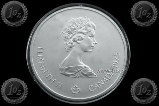 CANADA 10 DOLLARS 1975 (MONTREAL OLYMPICS - SHOT PUT) SILVER Commem.  coin UNC 2