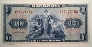 1948 - Germany 10 Deutsche Mark - Aunc -