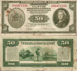 Netherlands Indies - 50 Gulden / Roepiah 1943 P.  116a