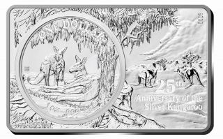 25th Anniversary Of The Kangaroo 2018 1 Oz Pure Silver Coin 2 Oz Pure Silver Bar