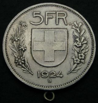 Switzerland 5 Francs 1924 B - Silver - 1941