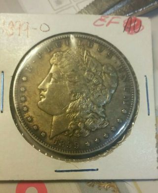 1899 - O Morgan Dollar Us 90 Silver Coin Extra Fine Toned