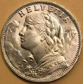 Switzerland Gold Coin.  20 Franc Helvetia 1947 - B.  Km 35.  1