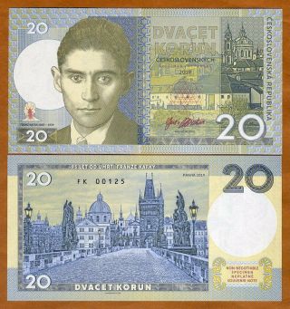 Czechoslovakia,  20 Korun,  2019 Private Issue Franz Kafka