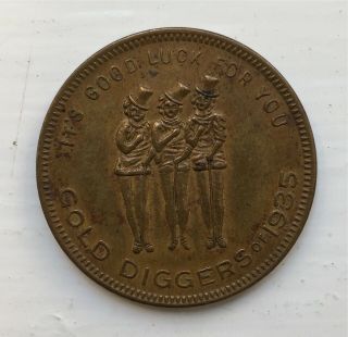 Gold Diggers Of 1935 Good Luck Warner Movie Advertising Token / Medal