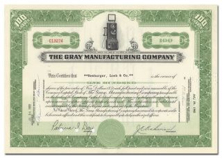 Gray Manufacturing Company Stock Certificate