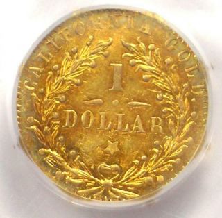1874 Indian California Gold Dollar Coin G$1 BG - 1124 - Certified PCGS AU58 4