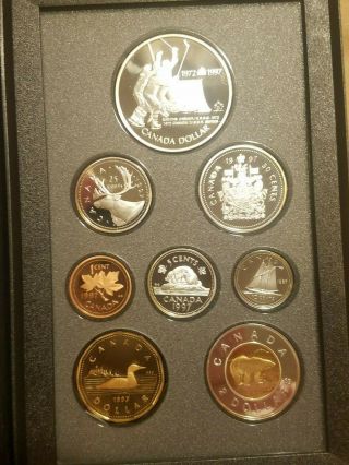 1997 Canada Double Dollar Silver Proof Set 8 Coin Canadian Set Can/russ Hockey
