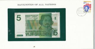 5 Gulden Unc Banknote From Netherlands 1973 Pick - 95
