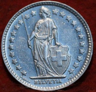 Uncirculated 1942 Switzerland 1/2 Franc Silver Foreign Coin