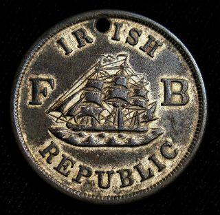 Irish Republic " Fenian Brotherhood " 1866 Medal/trade Token,  Rulau - Ny - Ny - A117.