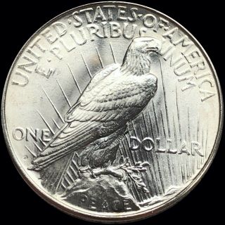 1934 - D Peace Dollar $1 GEMMY UNCIRCULATED Silver Coin Highly Collectible no res 2