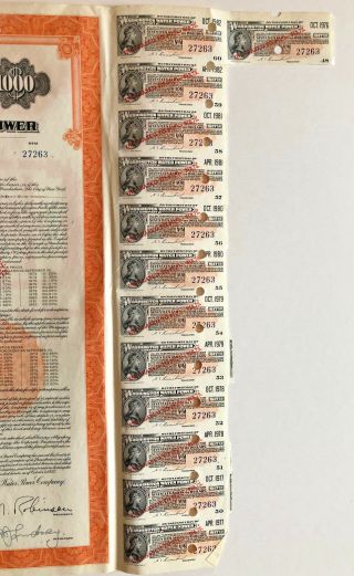 Washington Water Power Company $1,  000 bond certificate with coupons 2