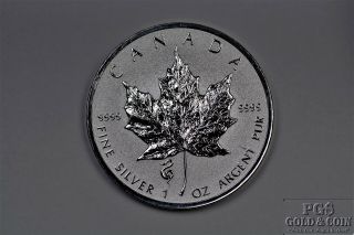2013 1 Oz Silver Canadian Maple Leaf Bu Reverse Proof $5 Investor Coin 10396