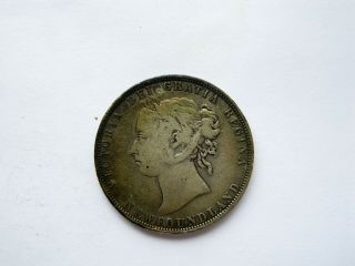 1898 Newfoundland Canada Silver 50 Cents Queen Victoria Coin 2