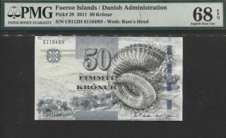 Tt Pk 29 2011 Faeroe Islands / Danish Administration 50 Kronur Pmg 68q