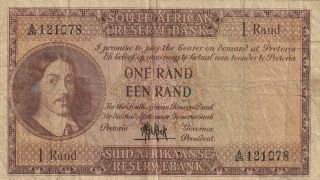 South Africa 1 Rand Banknote Nd (1961) P.  102a Almost Fine