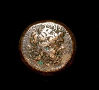 1,  Ancient Greek Bronze Coin Of King Ptolemy