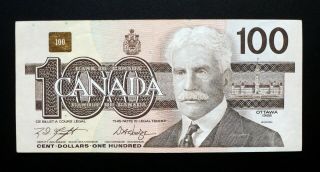 1988 Bank Of Canada $100 Dollars Knight & Dodge Bjr4817155 Bc - 60d