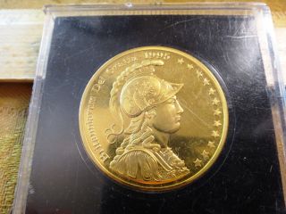 1995 Great Britain Fantasy 5 ECU 24CT Gold Flash Coin/Medal - S&H USA 2
