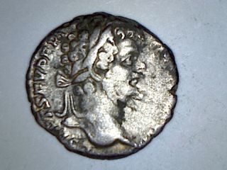 Septimius Severus Ar Denarius,  196 Ad - Pax Seated.