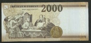 Hungary 2000 Forint Banknote in XF 2