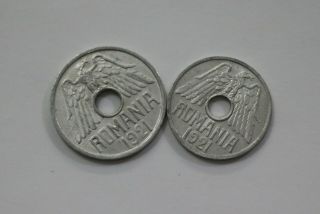 Romania 25 Bani,  50 Bani 1921 B18 Xz39