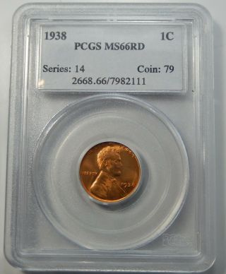 1938 Lincoln Head Cent - Pcgs Certified Ms 66 Rd