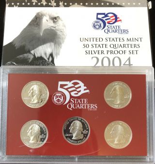 2004 United States 50 State Quarters Silver Proof Set.
