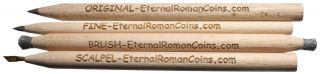 Set Of 4 Magic Cleaning Pencils Cleaning Uncleaned Ancient Roman & Greek Coins