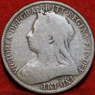 1899 Great Britain Florin Silver Foreign Coin