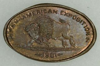 1901 Pan American Exposition Elongated Cent Buffalo York Uncirculated Choice