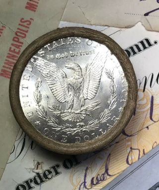 (one) Uncirculated $10 Silver Dollar Roll 1890 And Cc - Morgan Dollar Ends
