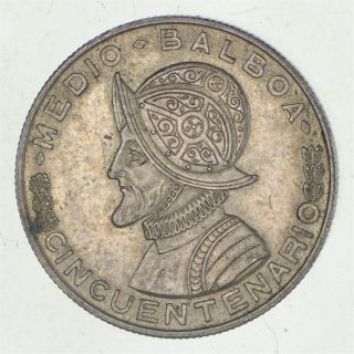 Silver - World Coin - 1953 Panama 1/2 Balboa - World Silver Coin - 12.  5g 449