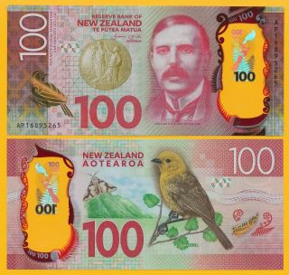 Zealand 100 Dollars P - 194 2016 Unc Polymer Banknote