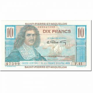 [ 604146] Saint Pierre And Miquelon,  10 Francs,  1950 - 1960,  Undated (1950 - 1960)