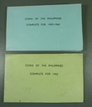 Philippines 1959 - 1960 Coin Set & 1962 Set 1c,  5c,  10c,  25c Bu Great Holders