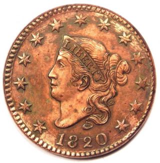 1820 Matron Coronet Large Cent 1c Coin - Choice Bu Detail (unc Ms) - Luster