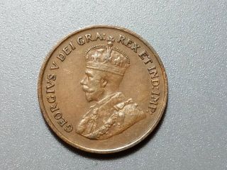 1925 One 1 Cent Canada - Copper Penny - George V - Higher Grade - Ships US 2
