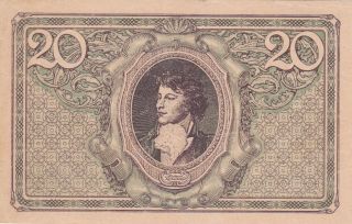 20 Marek Extra Fine Banknote From Poland 1919 Pick - 21