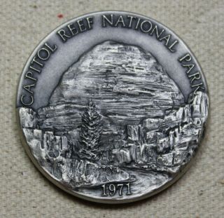 Capital Reef National Park.  999 Silver Medal 1972 - Medallic Art Co York
